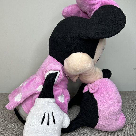 Disney Large Minnie Mouse Plush 25" Pink Polka Dots Stuffed Toy Age 2+ - Picture 7 of 14